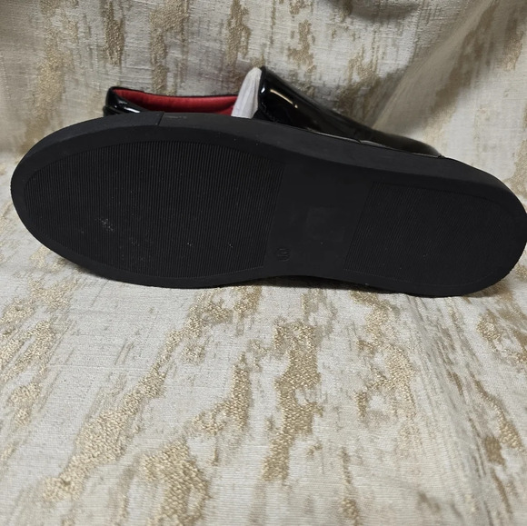 Santino Men\'s Black Patent Leather Tuxedo Dress Red Insole Slip On  Sz10 main image 4